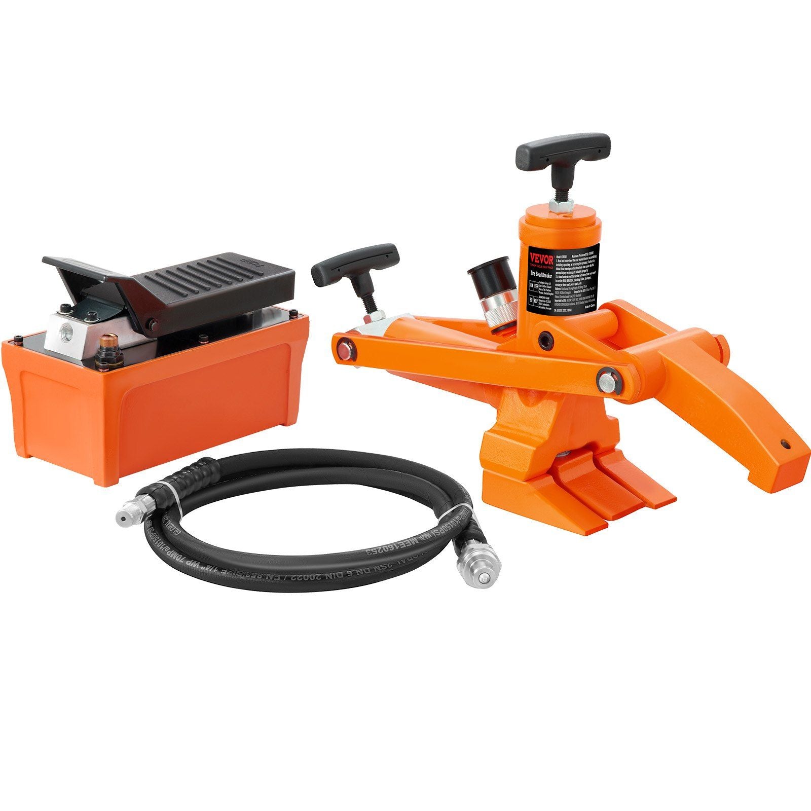 VEVOR Hydraulic Bead Breaker, 10000 PSI Tire Bead Breaker with Metal Foot Pump, Heavy-duty Steel Bead Breaker Tool for Tractors,