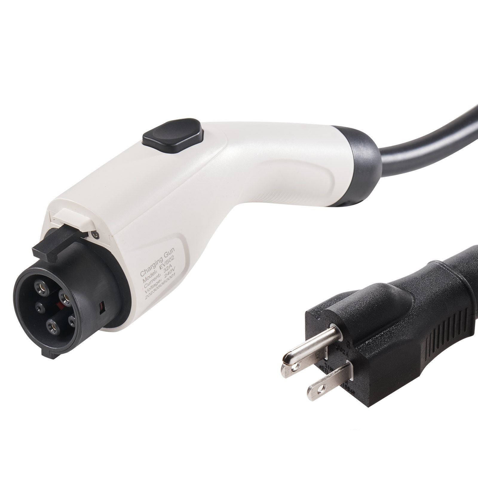 VEVOR Level 1+2 Portable EV Charger, 16 Amp 120V or 240V, Electric Vehicle Charger with 28-Foot Charging Cable NEMA 6-20P Plug N