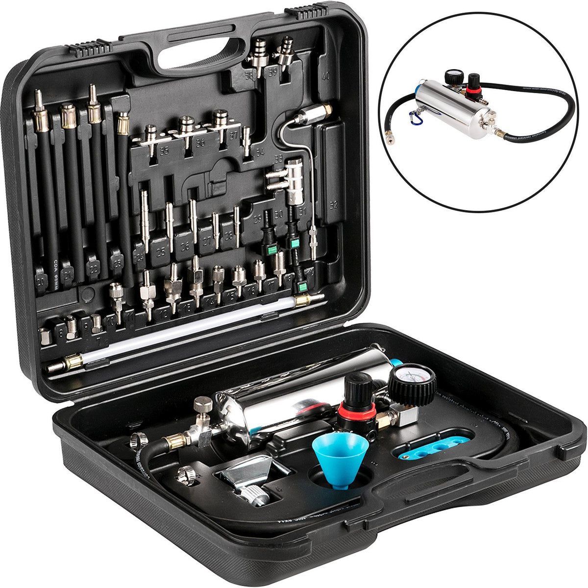 VEVOR Non-dismantle Injector Cleaner 600ML Automotive Non-dismantle Gasoline Fuel Injector Tester and Cleaner Fuel System Fuel I