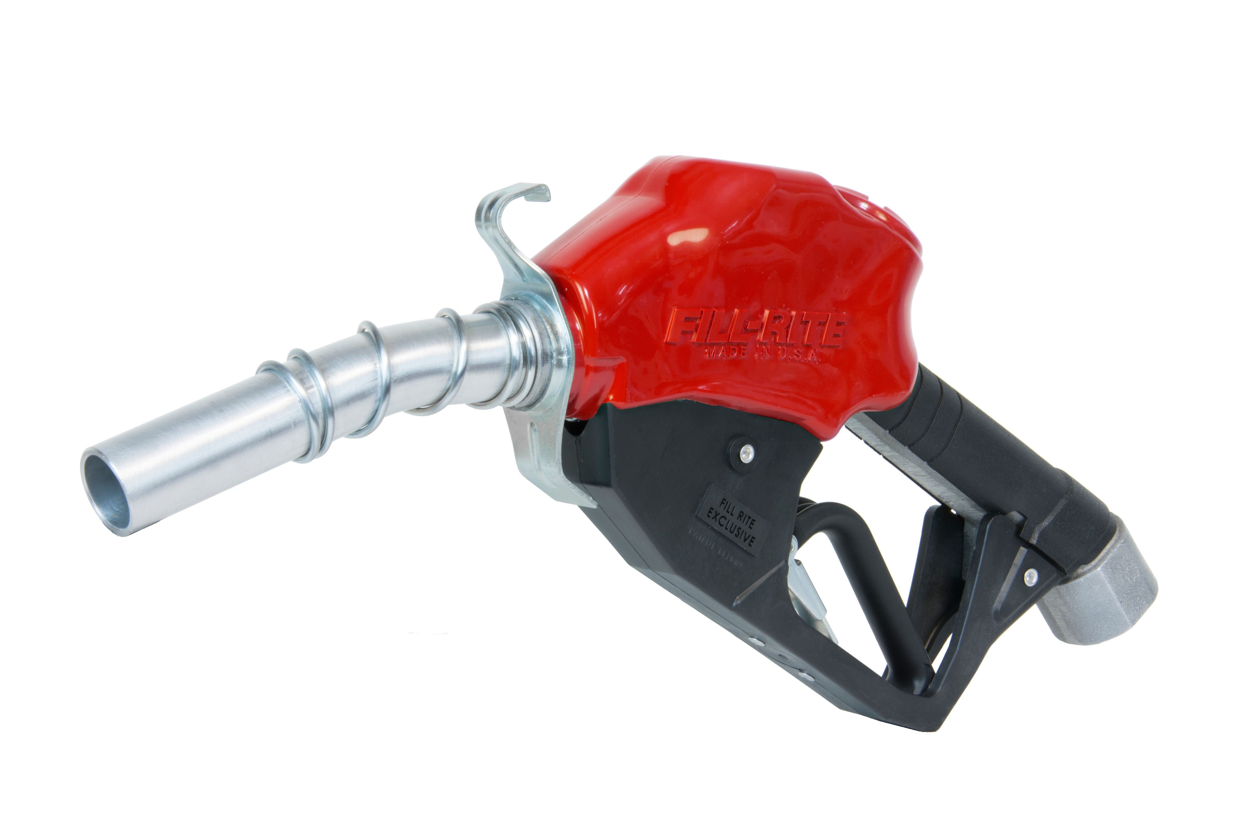 Fill-Rite N100DAU12 1 5-25 GPM (19-95 LPM) Automatic Fuel Nozzle with Hook (Red)(D0102HPDA4G.)