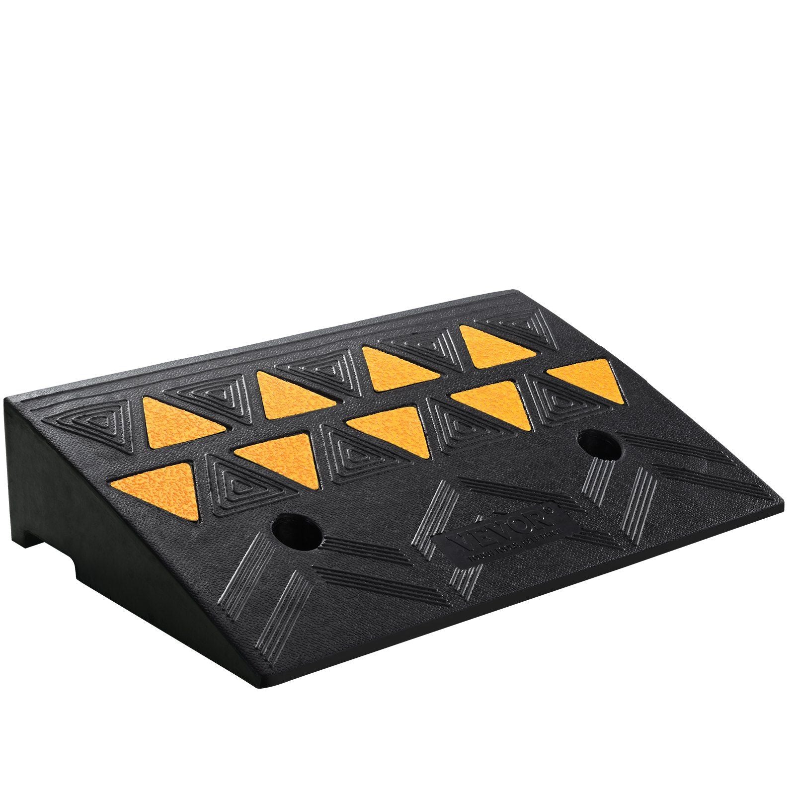 VEVOR Rubber Curb Ramp 4.25'' Rise Height Sidewalk Curb Ramp, 11.8'' Width 19.7'' Length Driveway Ramp for Curb, 15T Heavy Duty 