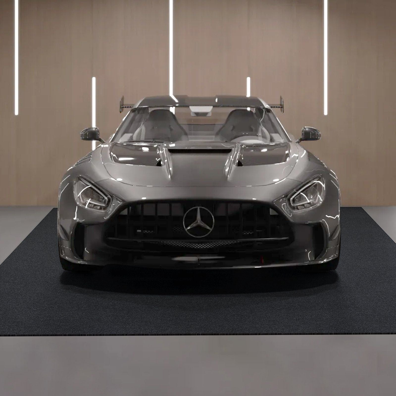 VEVOR Waterproof Garage Floor Mat for Under Car, Non-slip 6.6'x8.5' Compact Size Heavy Duty Containment Mat, Protects Garage Flo