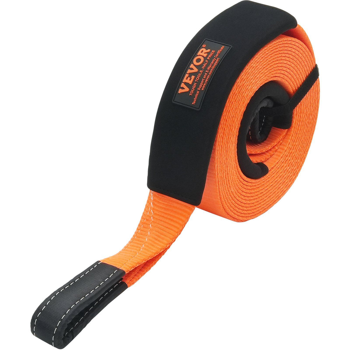 VEVOR Polyester Heavy Duty Tow Strap Recovery Kit 3'' x 30 ft (MBS-36,000 lbs) Winch Strap, Triple Reinforced Loop, Snatch Strap