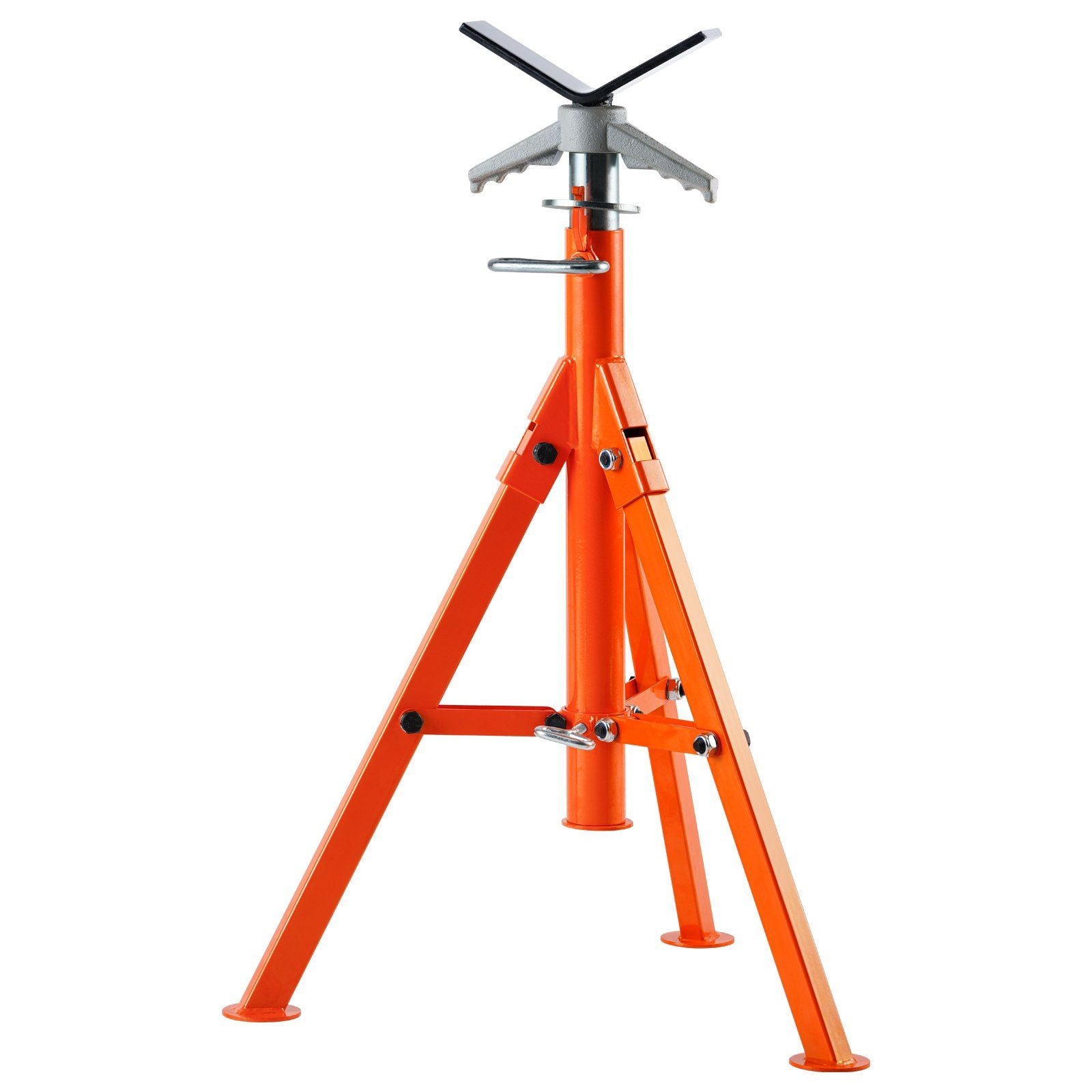 VEVOR Pipe Stand, 2500LBS Heavy Duty Pipe Jack Stands, 27.2-52 Height Adjustable V Head Pipe Stand, 45# Steel Folding Jack Stand