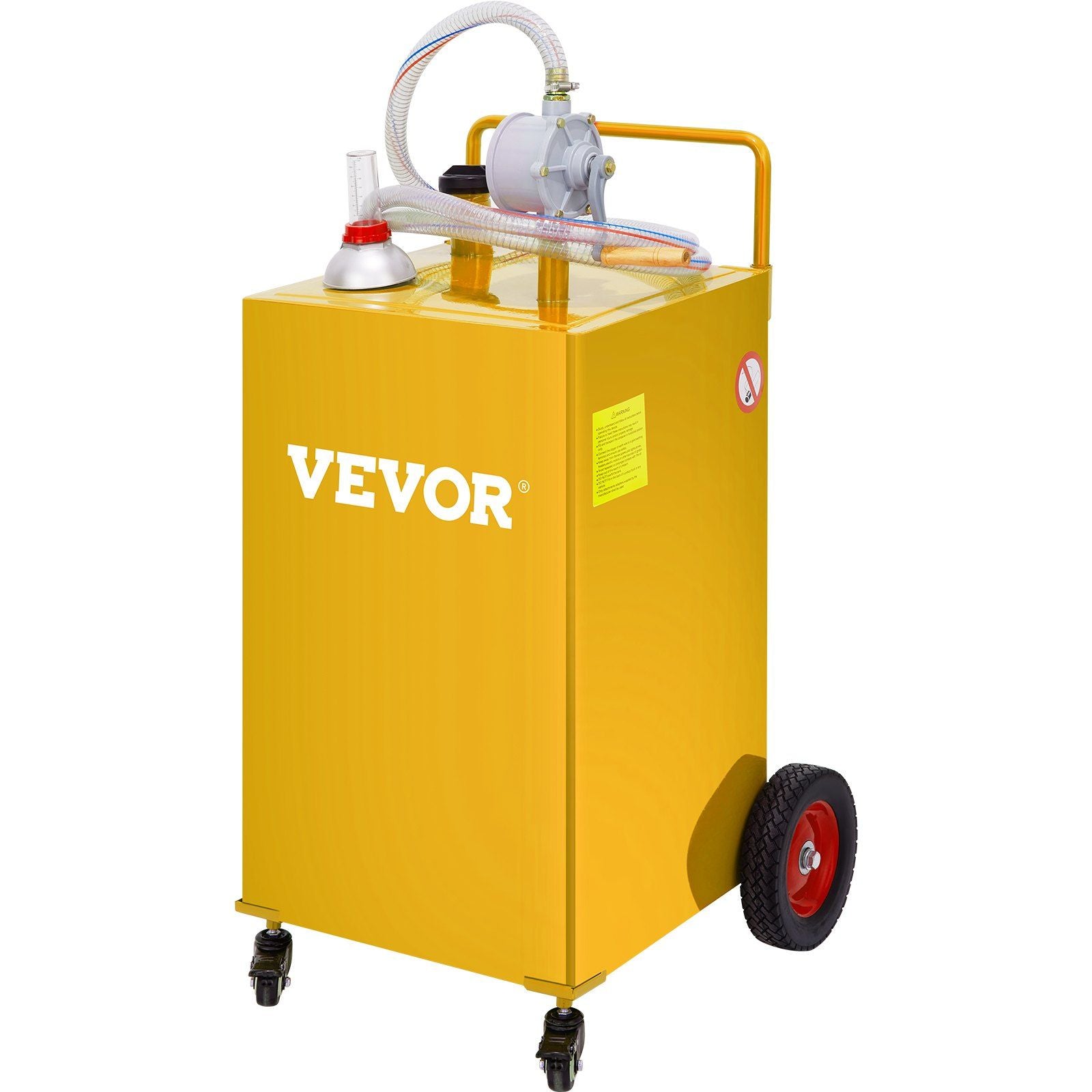 Vevor 30 Gallon Fuel Caddy, Gas Storage Tank & 4 Wheels, With Manuel Transfer Pump, Gasoline Diesel Fuel Container For Cars, Law