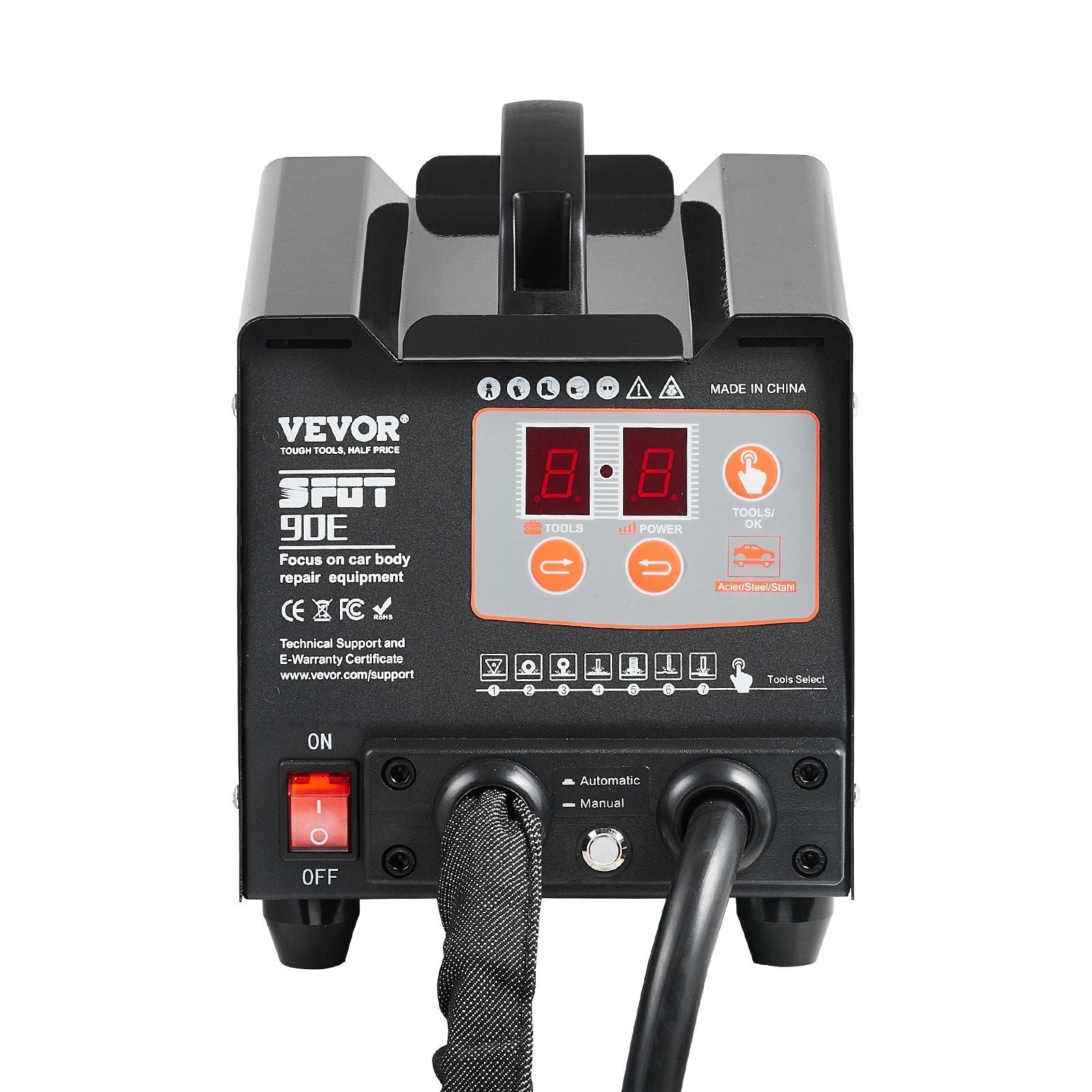VEVOR Stud Welder Dent Repair Kit 220V 3KW Spot Welder Dent Puller with 7 Modes