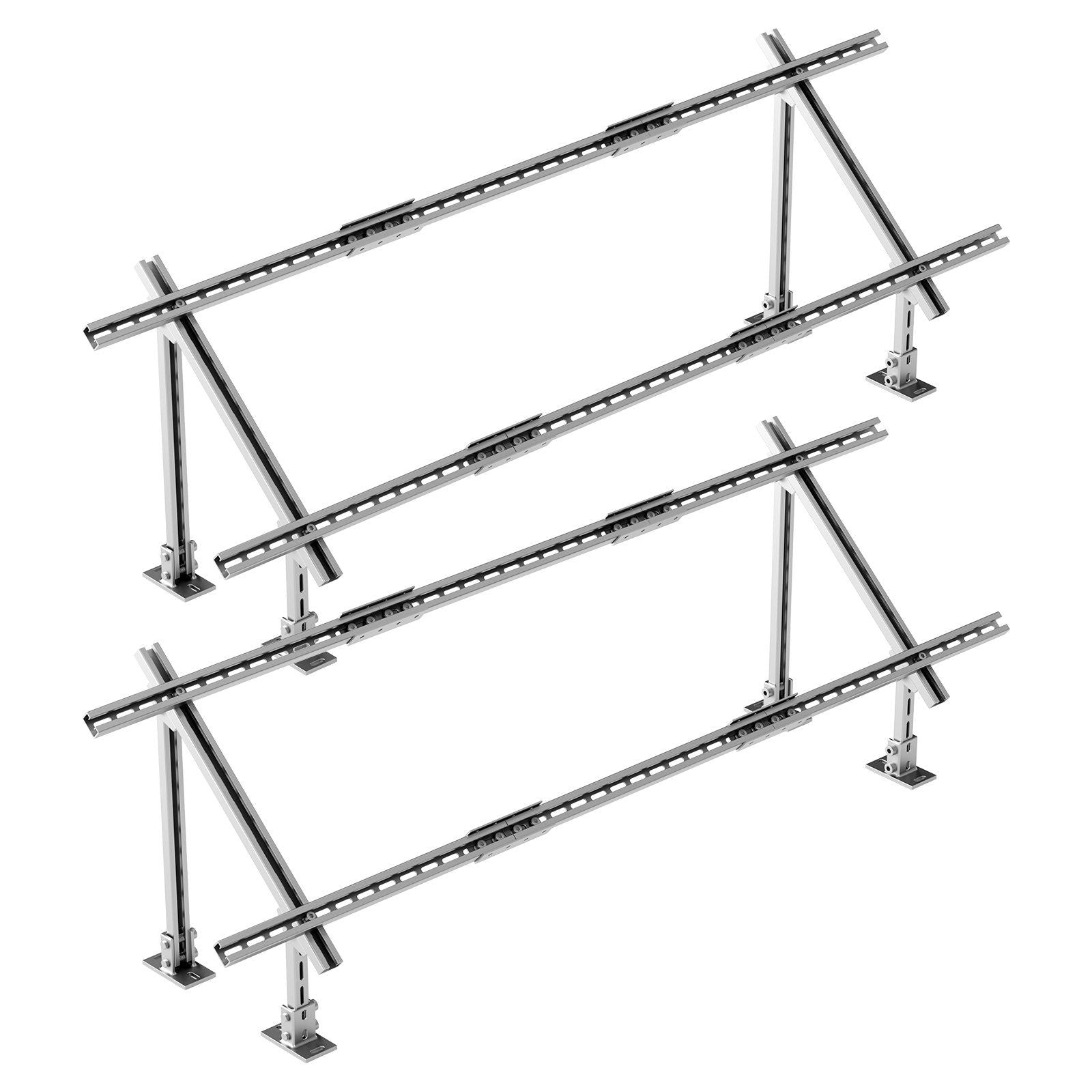 VEVOR 2 Sets Multi-Pieces Solar Panel Mounting Brackets 30-60 Adjustable