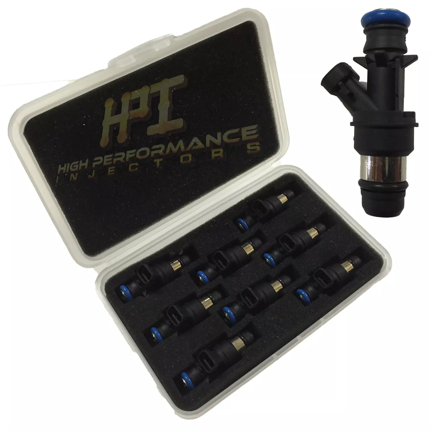 HPI Injectors Set of 8 LQ4 / LQ9 / 4.8 / 5.3 / 6.0 Delphi Shorty Multec High Impedance Fuel Injectors