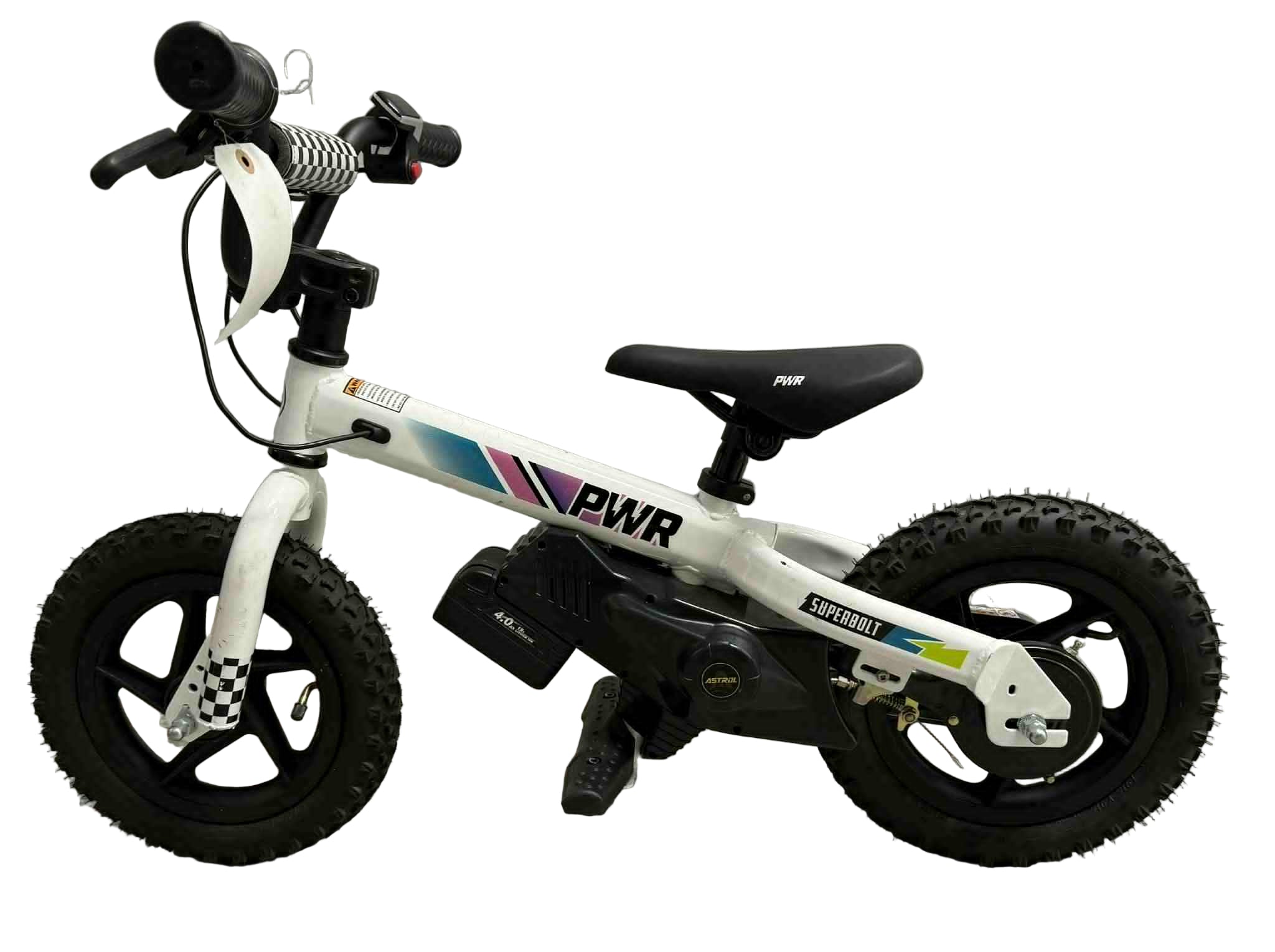 PWR Bikes Superbolt 12 HS Electric Bicycle 12-1/2'' - White BB-12 (No box New Demo Bike)