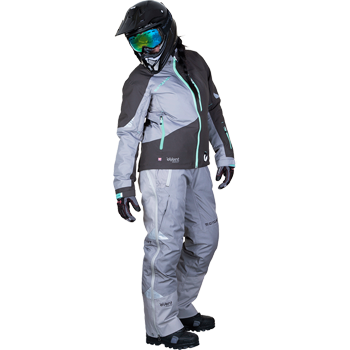 Motorfist Women's Empress Snowmobile Jacket MOTOFIST 20924-3410 gray/stealth/cockatoo Extra Small