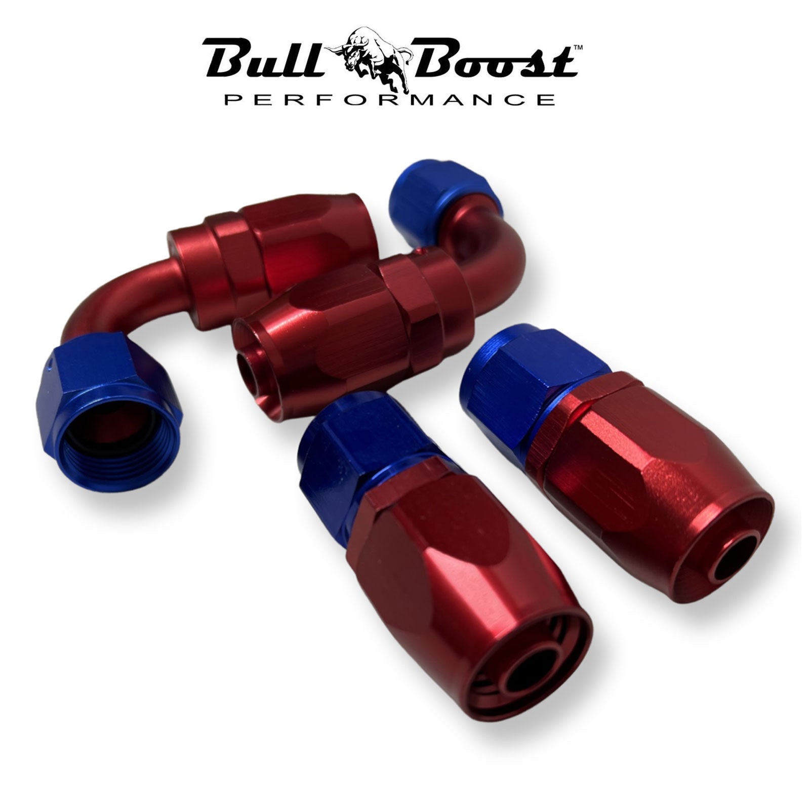 8AN 90 Degree Billet Swivel Seal Braided Steel Hose End Fitting Oil/Fuel/Water KIT