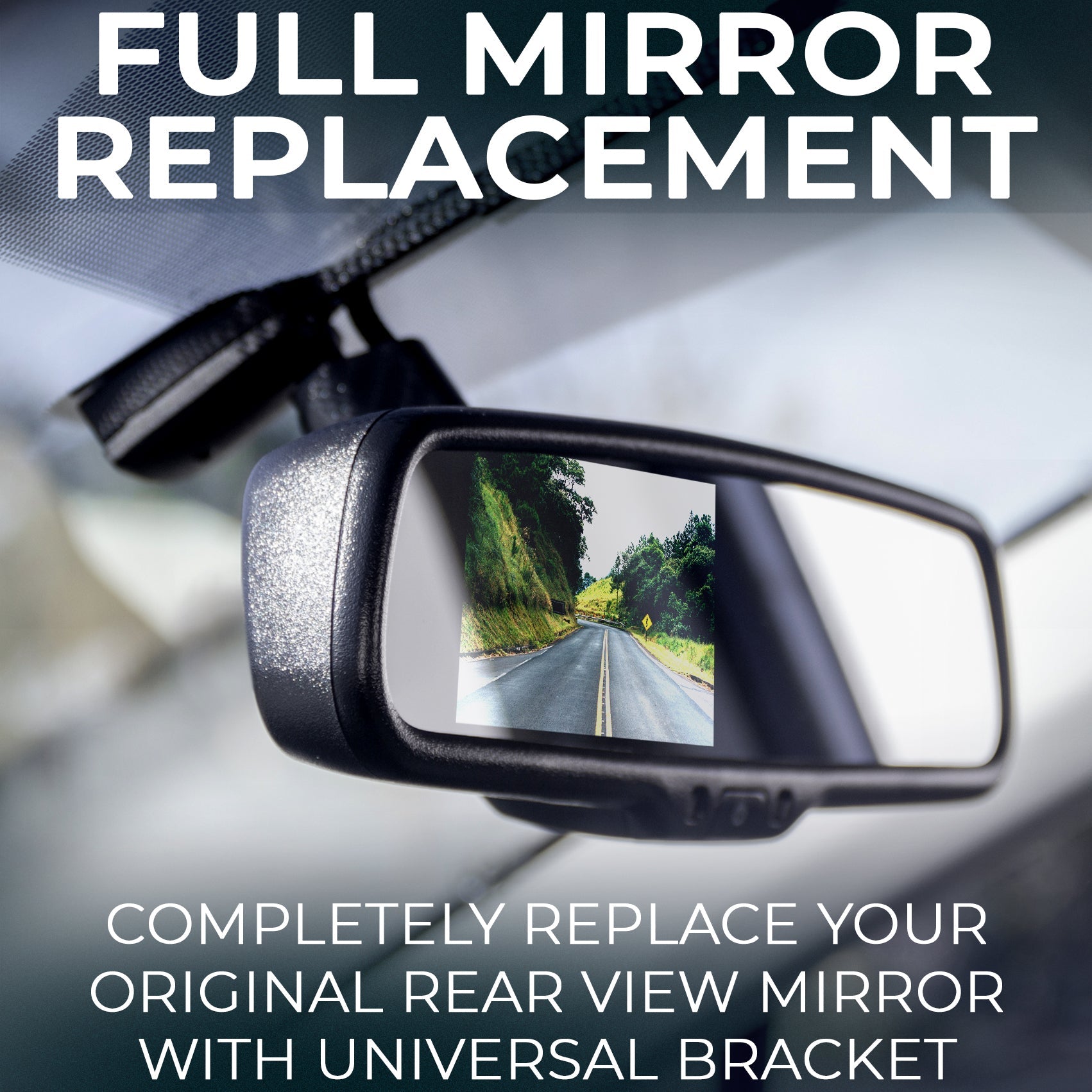 Master Tailgaters 10.5" Rear View Mirror with 4.3" LCD Screen + Wireless Transmitter & 170° LED Backup Camera | Universal Rearview | Auto Adjusting Brightness LCD | Anti Glare | Full Replacement