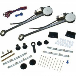 AutoLoc Power Accessories AUTPW4650 2 Door Universal Power Window Kit with 3 Illuminated Switches