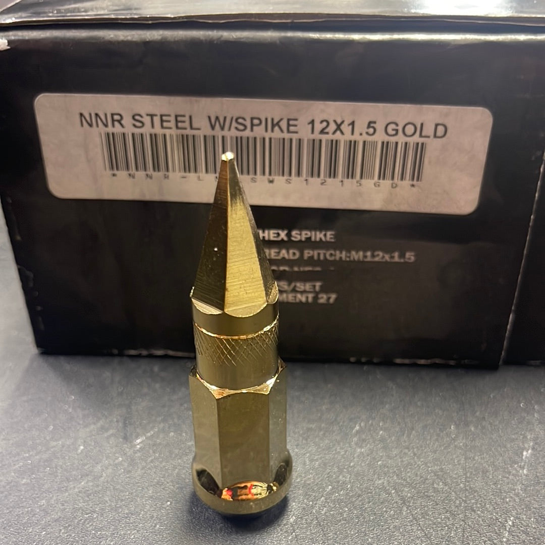NNR 12x1.5 Gold Steel w/Spikes