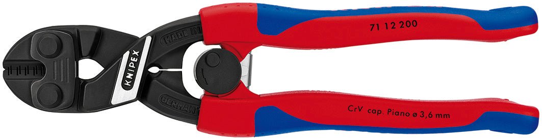 Knipex CoBalt® High Leverage Compact Bolt Cutters 8" 71 12 200