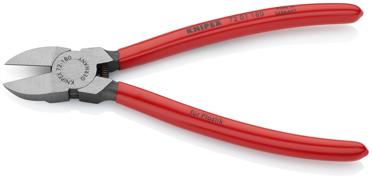 Knipex Diagonal Cutters For Plastics 7 1/4" 72 01 180