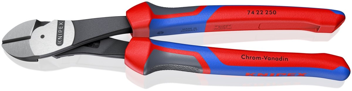 Knipex High Leverage Angled Diagonal Cutters 10" 74 22 250