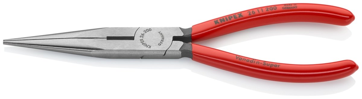 Knipex Long Nose Pliers With Side Cutter 8" 26 11 200