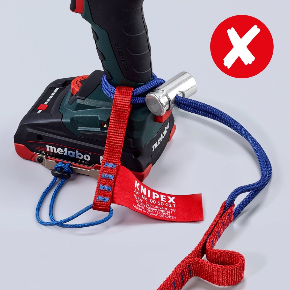 Knipex Tool Tethering Lanyard with Captive Eye Carabiner 13 lbs. 00 50 12 T BKA