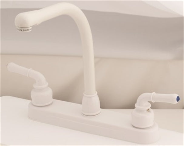 Amer Brass Wi800Rsw 8 In. White Hi-Rise Kitchen Faucet