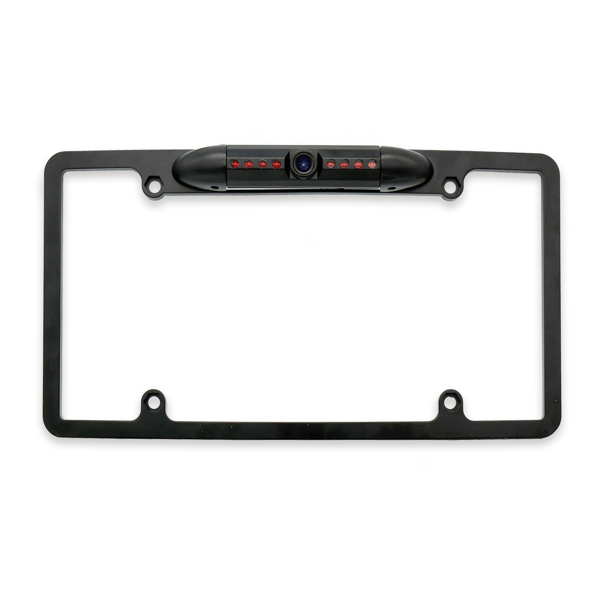 Master Tailgaters License Plate Frame Front or Backup Camera with 8 IR LED Night Vision, Metal Construction, 170° Wide Angle Camera, Waterproof
