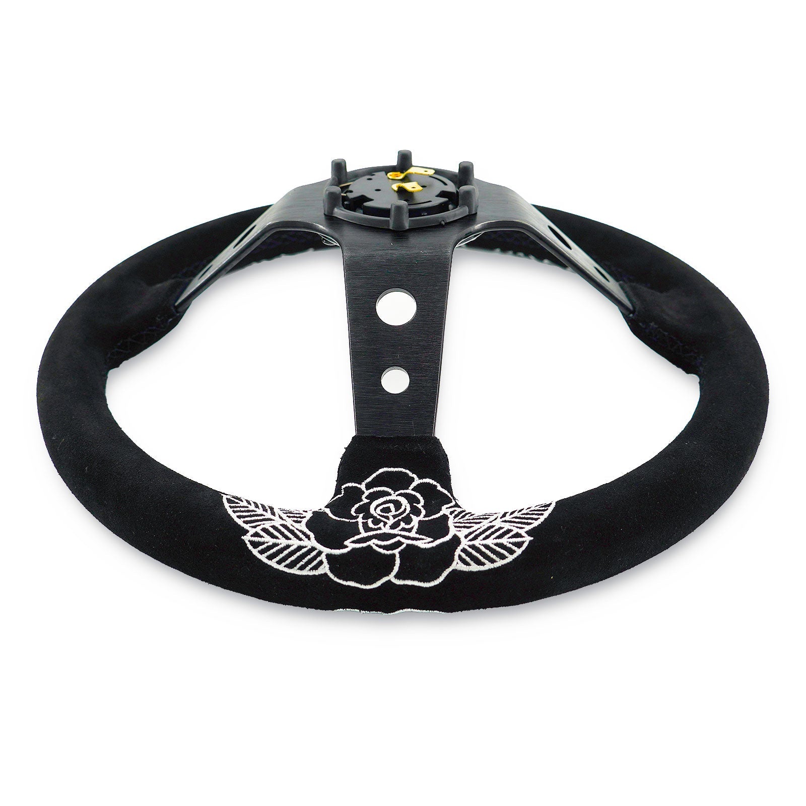 BW Rose 350mm Racing Steering Wheel + Hub Adapter Boss Kit for Civic, Del Sol, Integra