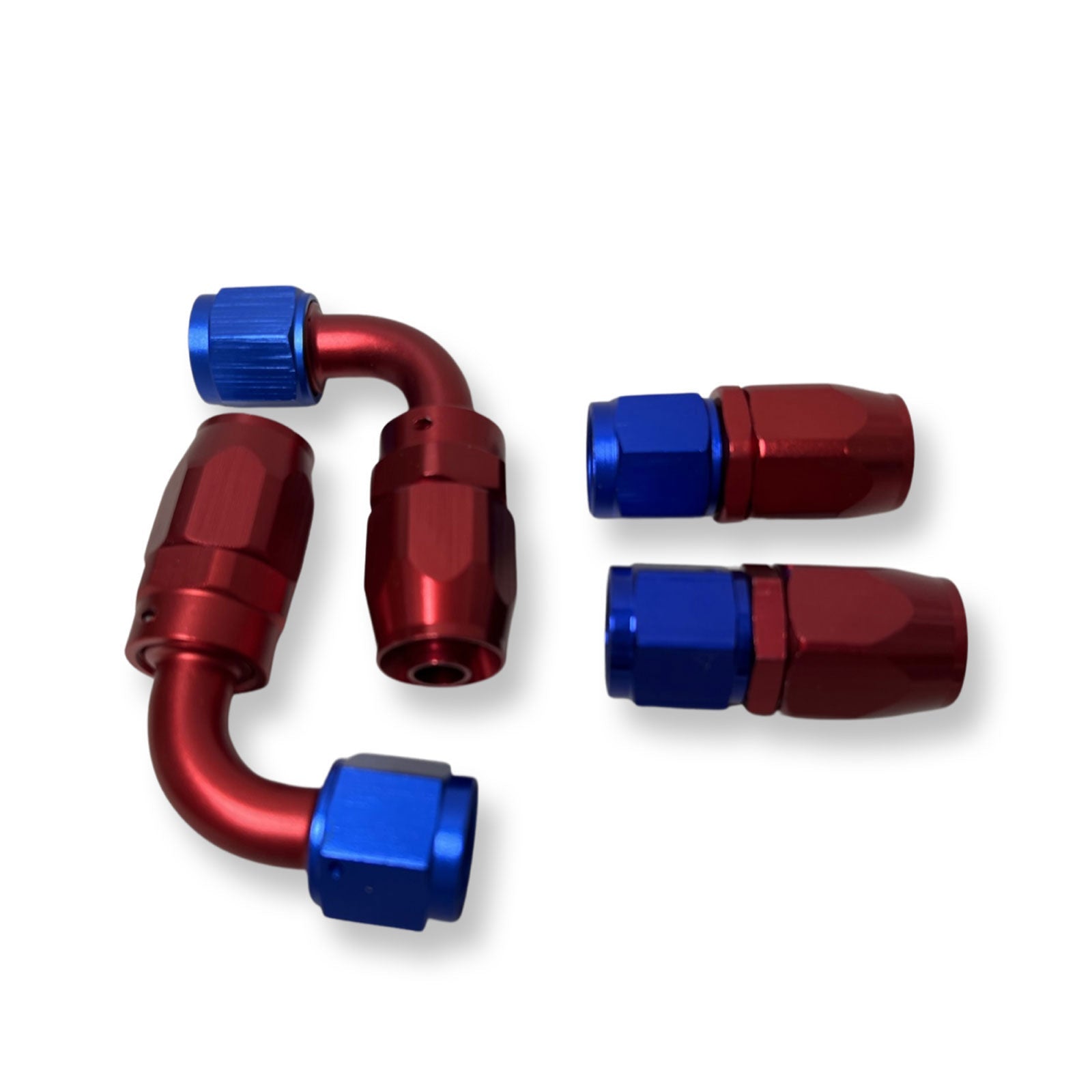 8AN 90 Degree Billet Swivel Seal Braided Steel Hose End Fitting Oil/Fuel/Water KIT