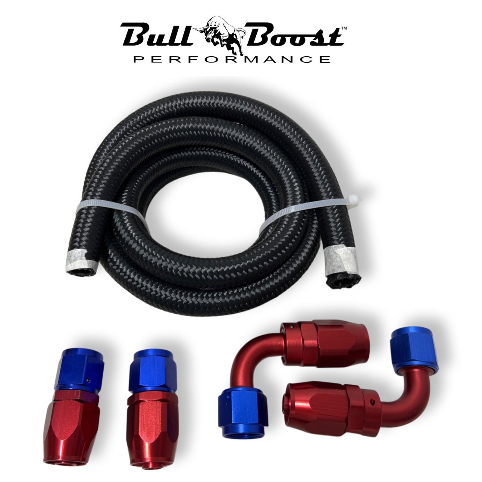 AN10 -10AN Fitting Stainless Steel Braided Oil Fuel Hose Line Kit 5Feet