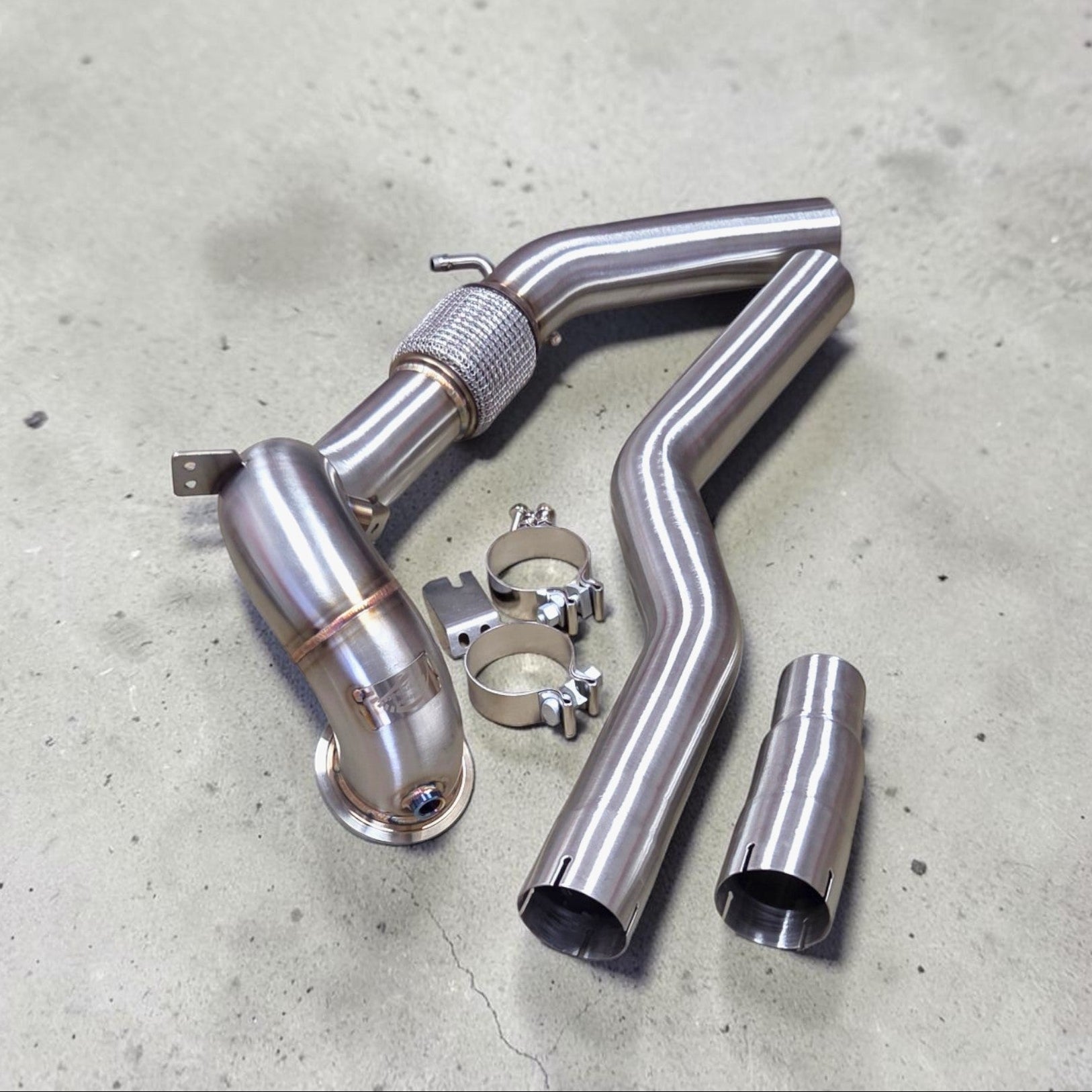 AWD Audi S3 8Y Race Downpipe & VW MK8 Golf R Race Downpipe - Palenon Performance