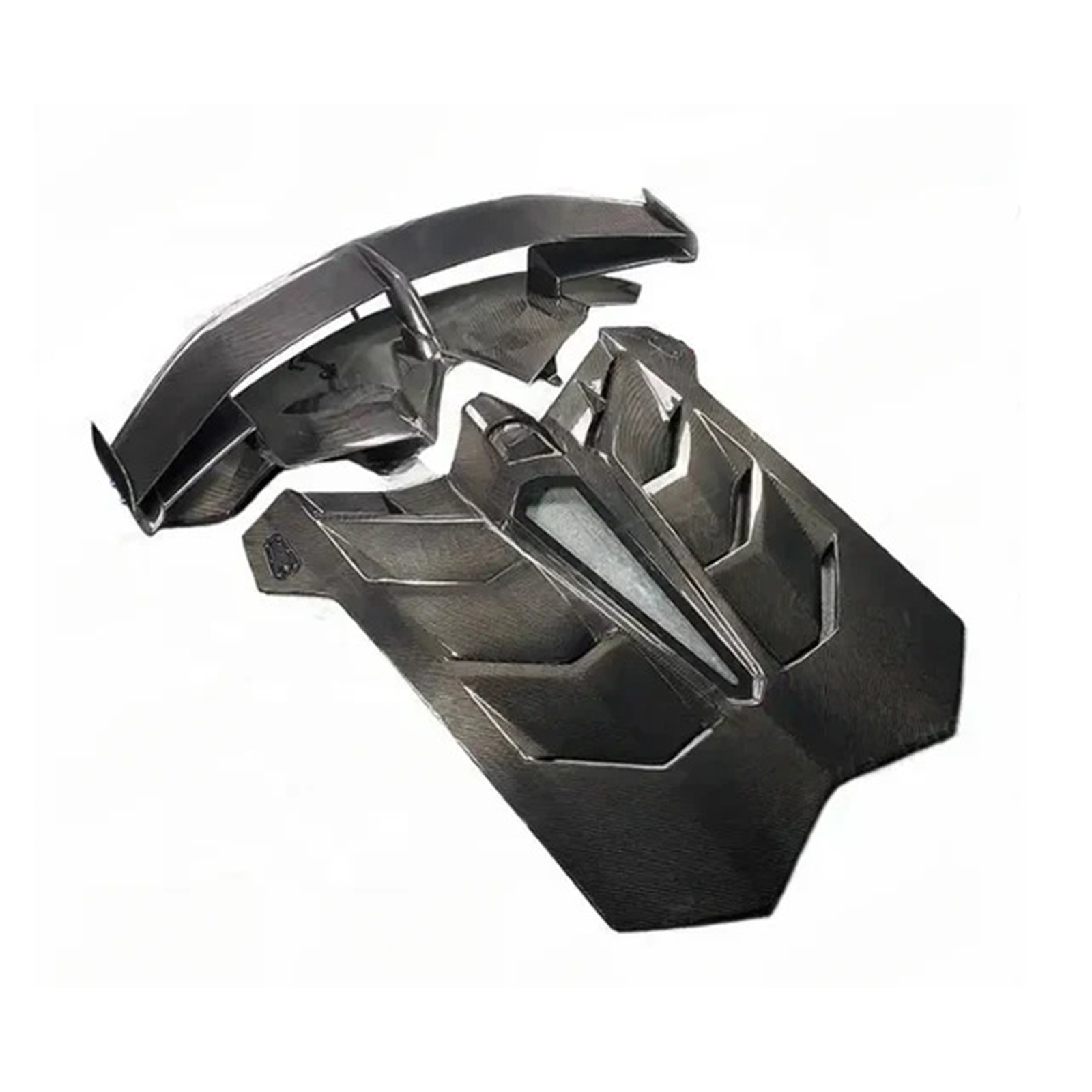 SVJ Style Dry Carbon Fiber Rear Wing Engine Hood Lid for Lamborghini Aventador LP700 LP720 LP740 LP750 Coupe
