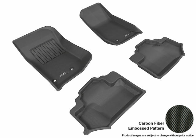U Ace L1JP01201509 3D Maxpider Complete Set Custom Fit AllWeather Kagu Black Floor Mat for 20142016 Jeep Wrangler Models