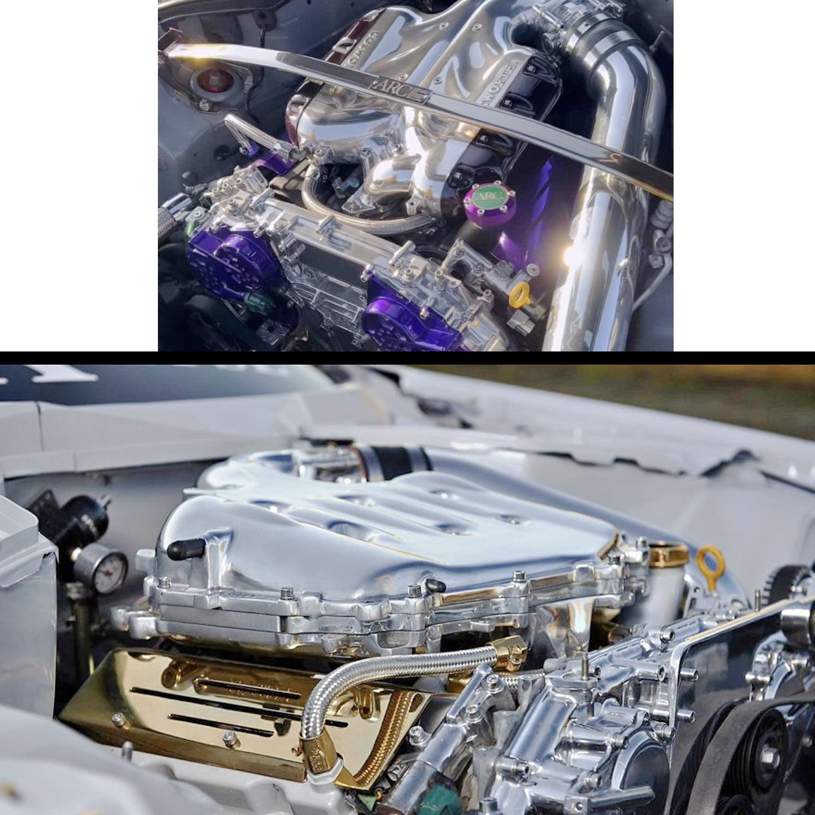 Rare Aluminum Coil Valve Cover Plate Set For Nissan 350Z Infiniti G35 VQ35 Z33 Fairlady