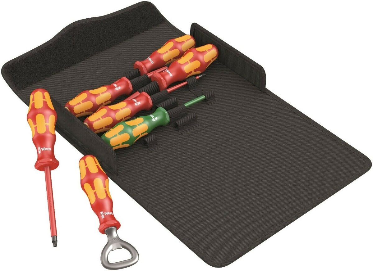 Wera 100 iS/7 VDE Set 3 Kraftform Insulated Screwdriver Set 7 Piece 05136018001