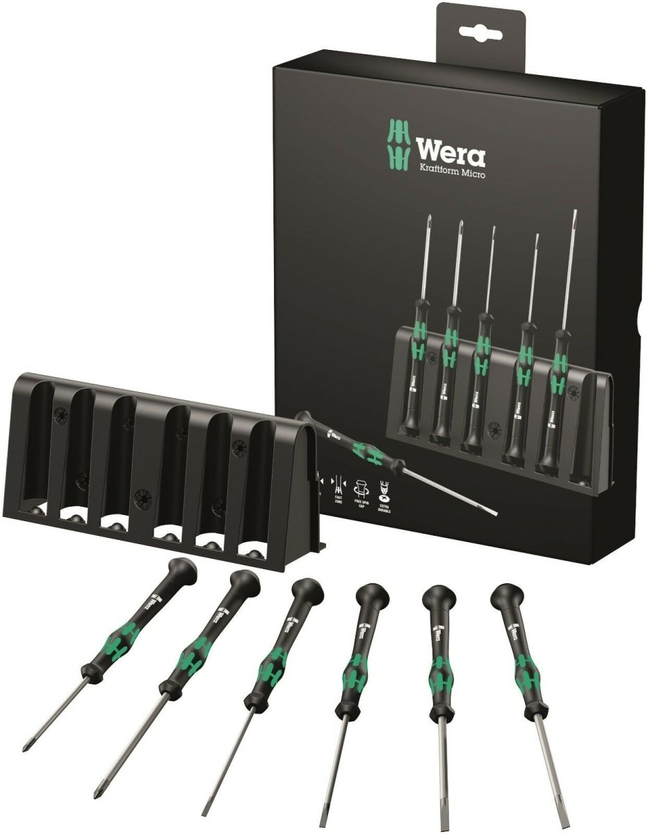 Wera 2035/6 B Micro Precision Screwdriver Set With Rack 05118152001