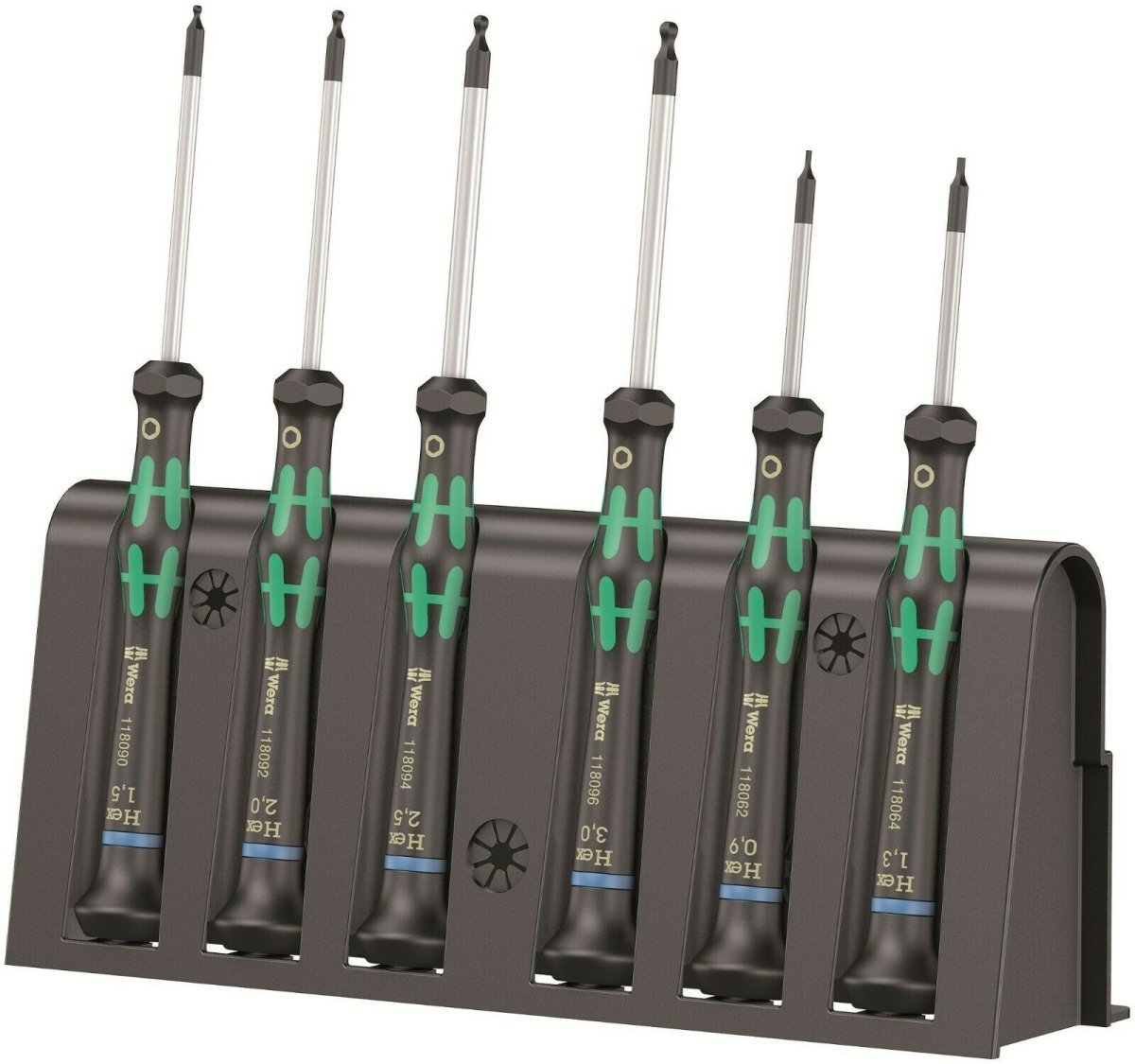 Wera 2052/6 Micro Precision Screwdriver Set With Rack 05118156001