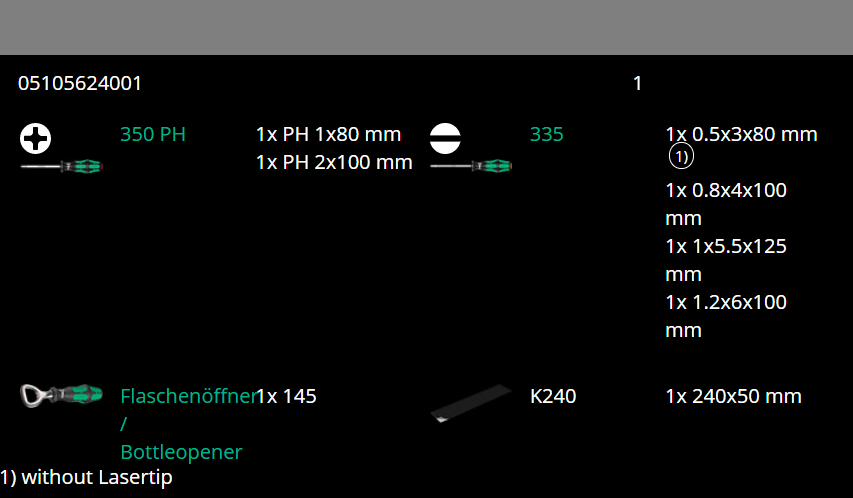 Wera 300/7 Set 2 Kraftform Plus Screwdriver Set 7 Piece 05105624001