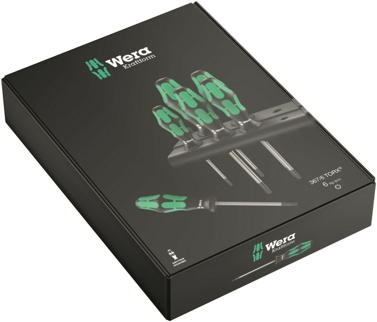 Wera 367/6 Kraftform Plus TORX® Screwdriver Set With Rack 6 Piece 05028062001