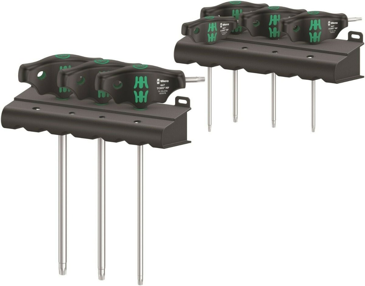 Wera 467/7 HF Set 1 TORX® T-Handle Screwdriver Set With Rack 7 Piece 05023452001