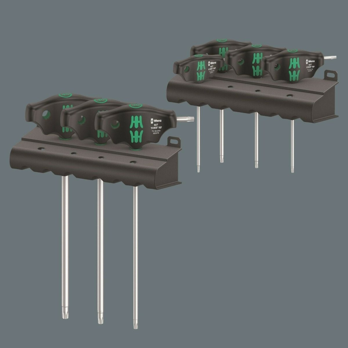 Wera 467/7 HF Set 1 TORX® T-Handle Screwdriver Set With Rack 7 Piece 05023452001