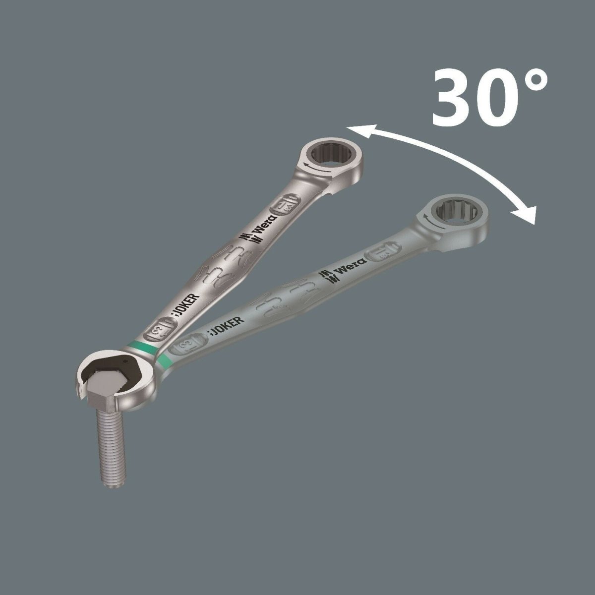 Wera 6000 Joker Ratcheting Combination Wrench Set 8 Piece SAE 05020012001