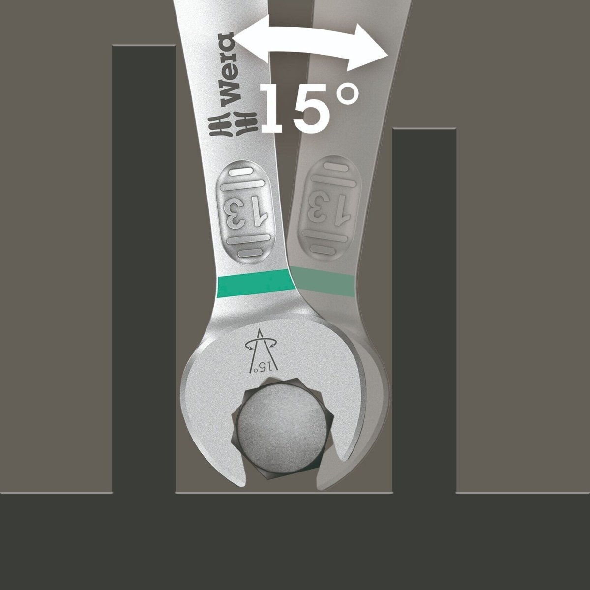 Wera 6003 Joker Combination Wrench Set 4 Piece SAE 05020229001