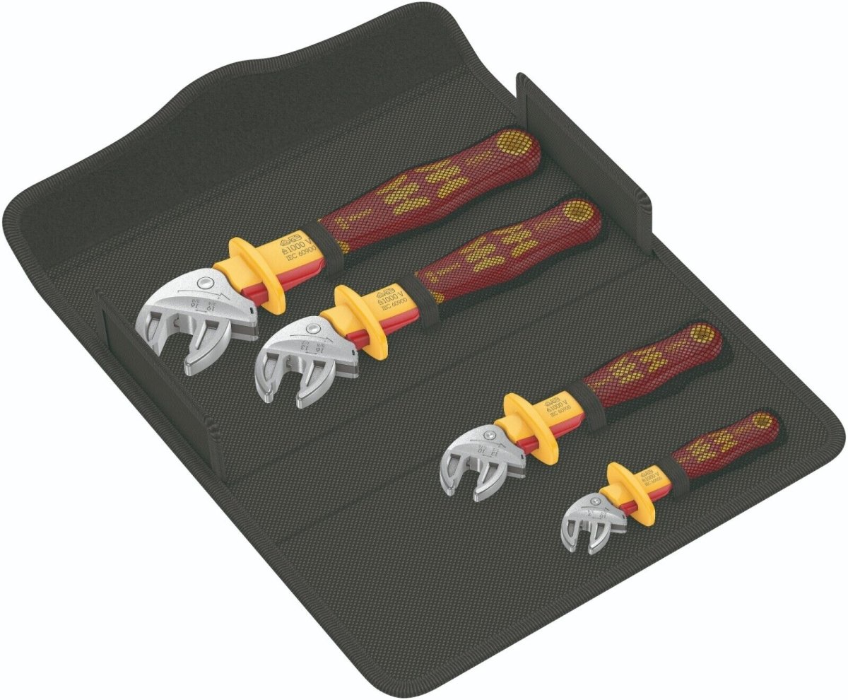 Wera 6004 Joker VDE Insulated Self Setting Spanner Wrench Set 05020170001