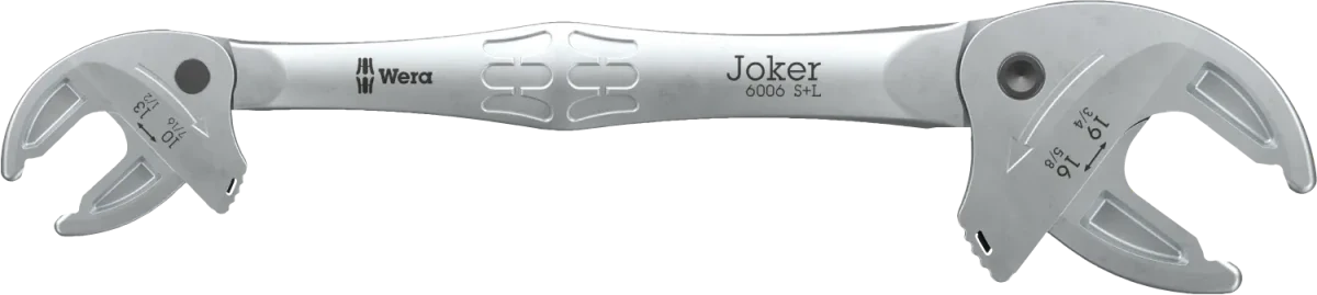 Wera 6006 Joker S/L Self-Setting Double Open-End Spanner, 10-16mm & 16-22mm (05020332001)