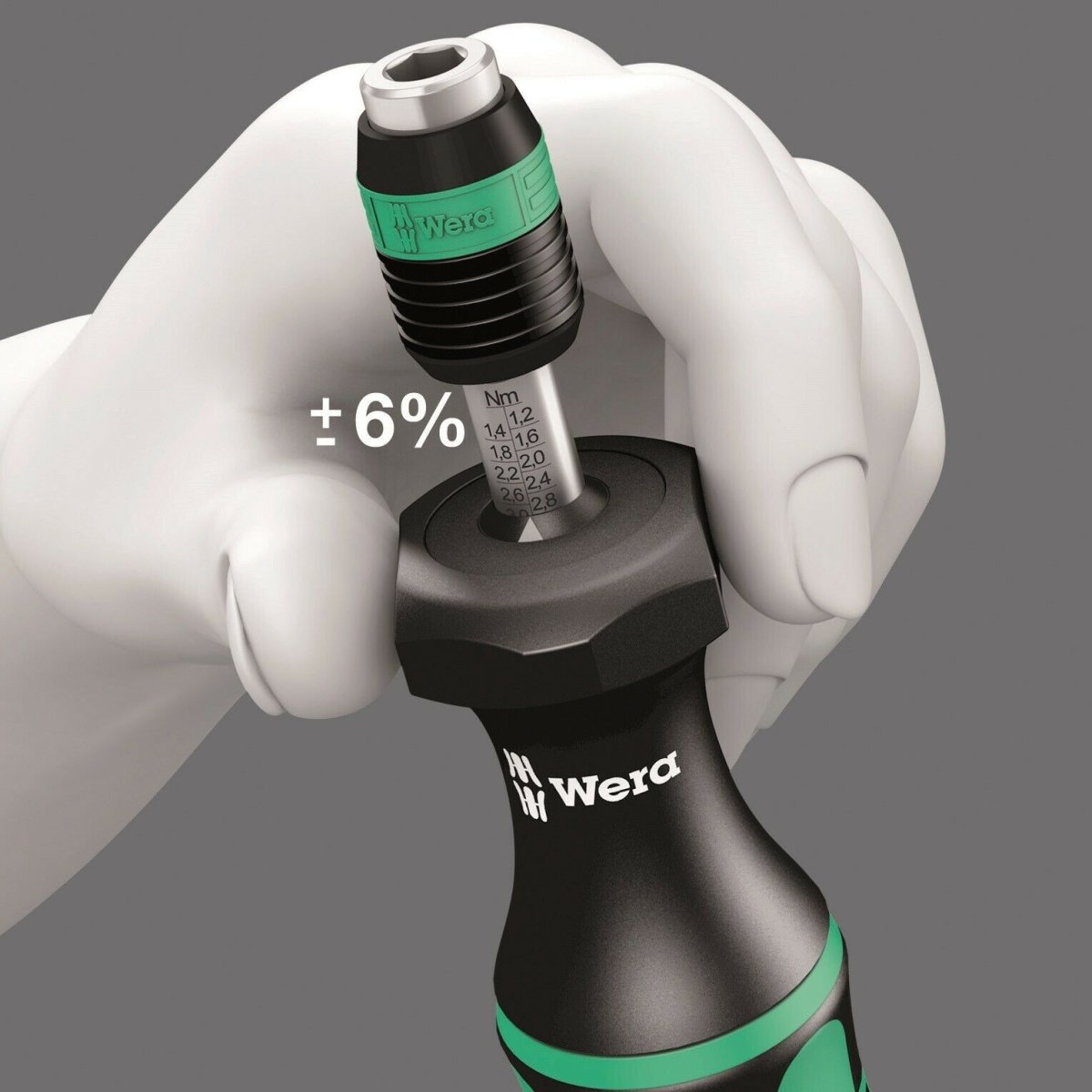 Wera 7400 Adjustable Torque Screwdriver 2.5 - 11.5 in. lbs. 1/4" 05074710001
