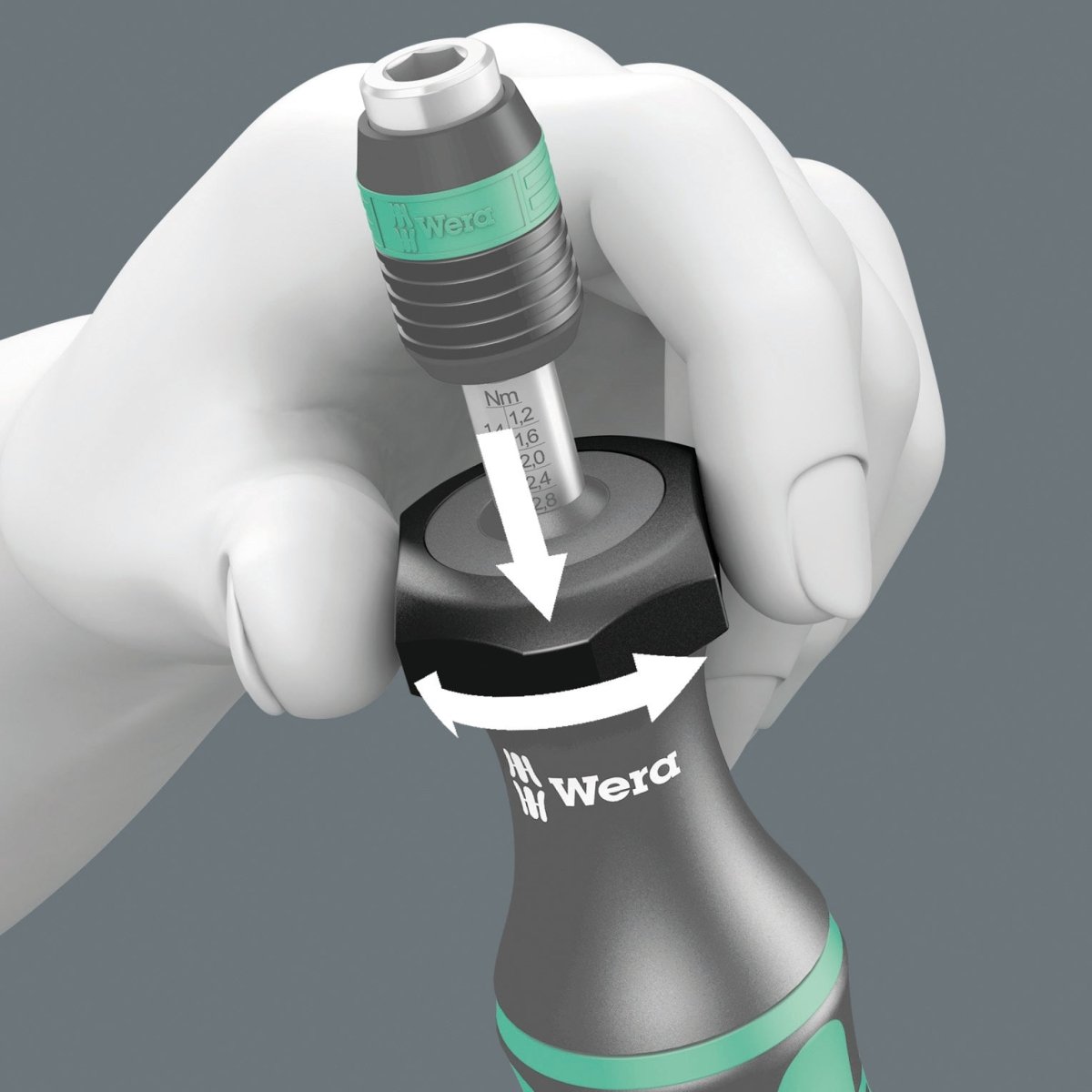 Wera 7400 Adjustable Torque Screwdriver 11.0 - 29.0 in. lbs. 1/4" 05074711001