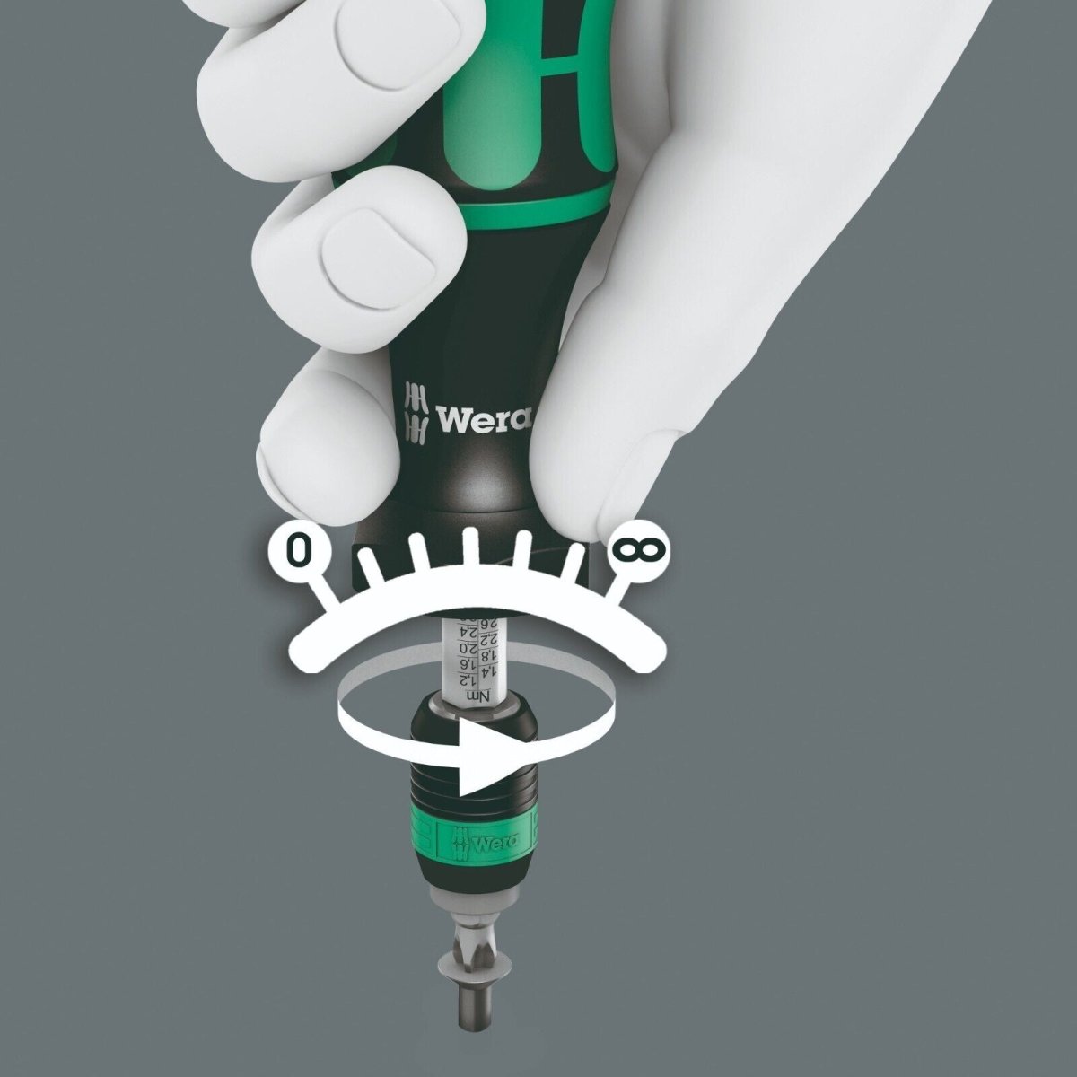 Wera 7440 Adjustable Torque Screwdriver 0.3 - 1.2 Nm 1/4" Drive 05074700001