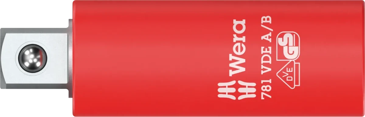 Wera 781 A/B VDE Insulated Adapter, 1/4" Internal Square to 3/8" External Square (05024690001)