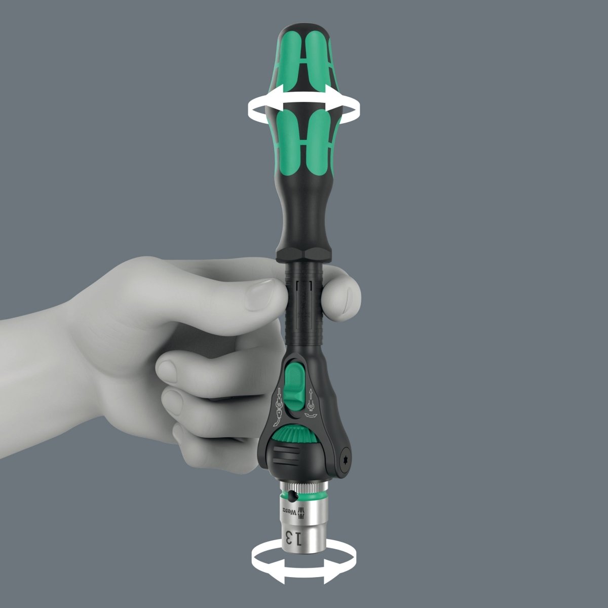 Wera 8000 A Black Edition Zyklop Speed Ratchet Wrench 1/4" Drive 05135880001