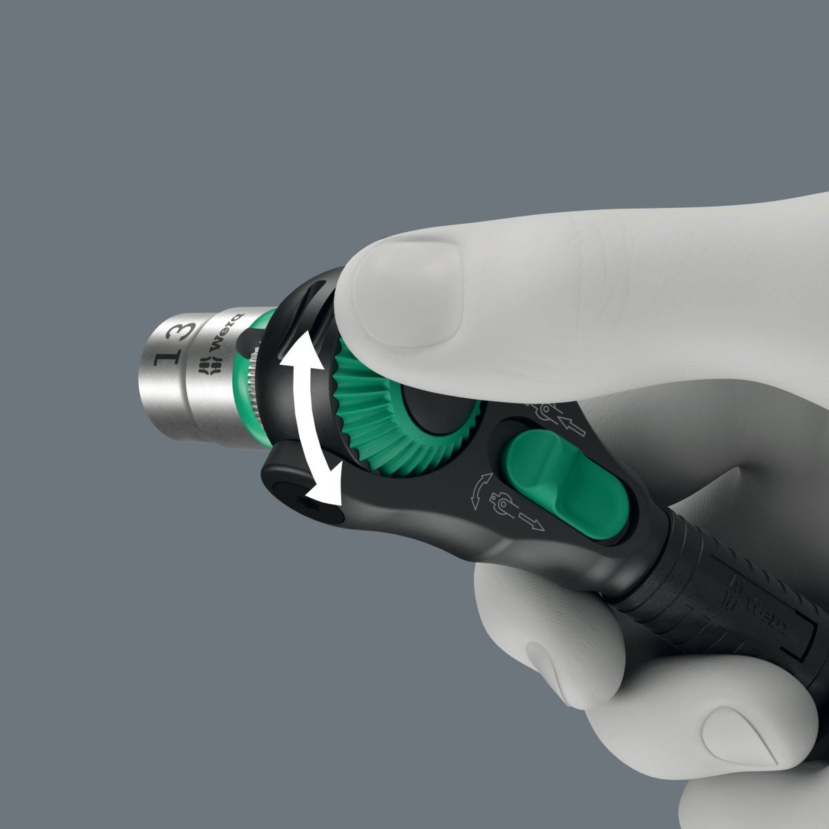 Wera 8000 A Black Edition Zyklop Speed Ratchet Wrench 1/4" Drive 05135880001
