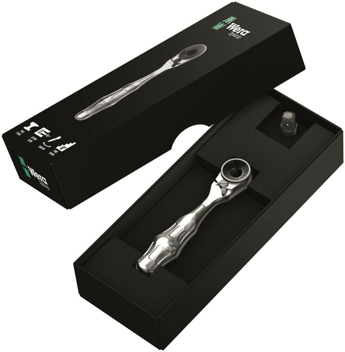 Wera 8001 A Zyklop Mini 1 Bit Ratchet Socket Wrench 1/4" Drive 05073230001